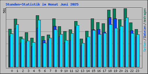 Stunden-Statistik im Monat Juni 2025