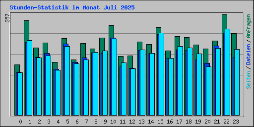Stunden-Statistik im Monat Juli 2025