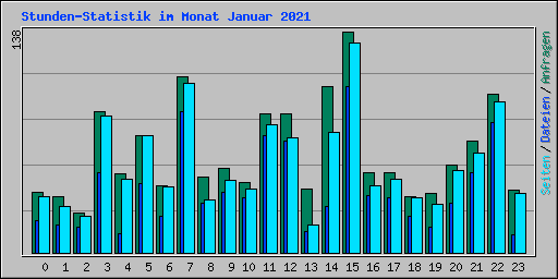 Stunden-Statistik im Monat Januar 2021