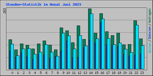 Stunden-Statistik im Monat Juni 2023